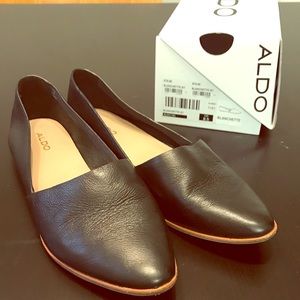 LAST CHANCE Aldo Blanchette Leather Flat, 8.5